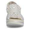 Rieker Perforated Slingback Wedge Sandal - Beige Sparkle